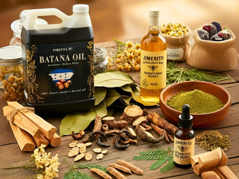 Forestal MT product collections — Batana Oil, Jimerito Honey, Traditional Herbs